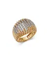 Bloomingdale's Fine Collection Diamond Openwork Dome Ring In 14k Yellow Gold, 1.0 Tcw In Gold