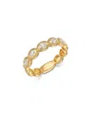 Bloomingdale's Fine Collection Diamond Oval Bezel Band Ring In 14k Yellow Gold, 0.38 Ct. T. W.
