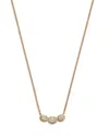 Bloomingdale's Fine Collection Diamond Oval Bezel Necklace In 14k Yellow Gold, 0.38 Ct. T. W. In Gold