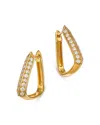 Bloomingdale's Fine Collection Diamond Oval Geometric Hoop Earring In 14k Yellow Gold, 0.50 Ct. T. W. In Gold