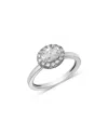 Bloomingdale's Fine Collection Diamond Oval Halo Ring In 14k White Gold, 1.0 Tcw In Gold