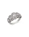 Bloomingdale's Fine Collection Diamond Oval Mosaic Band Ring In 14k White Gold, 1.0 Ct. T. W. In White