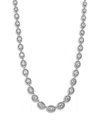 Bloomingdale's Fine Collection Diamond Oval Mosaic Tennis Necklace In 14k White Gold, 10.0 Ct. T. W. In White