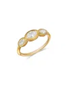 Bloomingdale's Fine Collection Diamond Oval Three Stone Bezel Ring In 14k Yellow Gold, 0.7 Ct. T. W. In Gold
