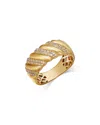 Bloomingdale's Fine Collection Diamond Pave Band Ring In 14k Yellow Gold, 0.33 Ct. T. W. In Gold