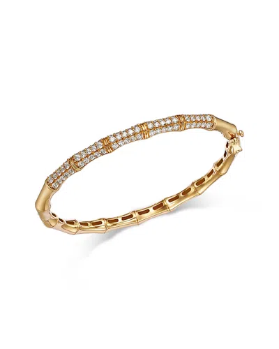 Bloomingdale's Fine Collection Diamond Pave Bangle Bracelet In 14k Yellow Gold, 1.75 Tcw