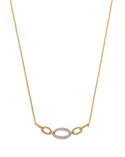 Bloomingdale's Fine Collection Diamond Pave Link Necklace In 14k Yellow Gold, 0.25 Ct. T. W.