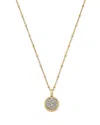 Bloomingdale's Fine Collection Diamond Pave Medallion Pendant Necklace Set In 14k Yellow Gold, 0.30 Ct. T. W.