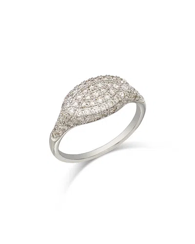 Bloomingdale's Fine Collection Diamond Pave Pinky Ring In 14k White Gold, 0.60 Ct. T. W.