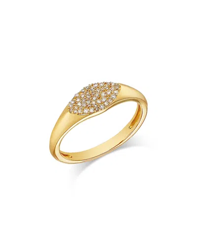 Bloomingdale's Fine Collection Diamond Pave Pinky Ring In 14k Yellow Gold, 0.10 Ct. T. W.