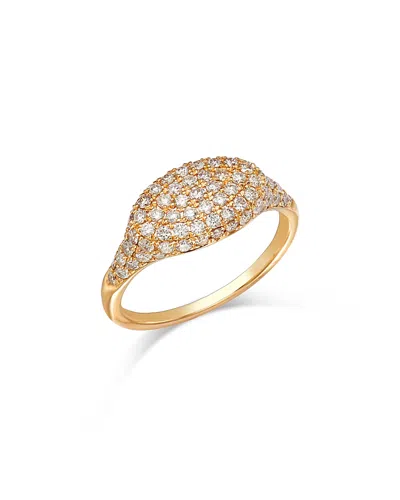 Bloomingdale's Fine Collection Diamond Pave Pinky Ring In 14k Yellow Gold, 0.60 Ct. T. W.