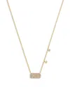 Bloomingdale's Fine Collection Diamond Pave Rectangular Disc Pendant Necklace In 14k Yellow Gold, 0.20 Tcw In Gold