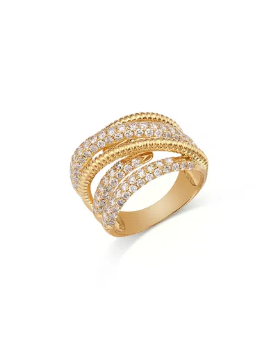 Bloomingdale's Fine Collection Diamond Pave Statement Ring In 14k Yellow Gold, 2.09 Ct. T. W.