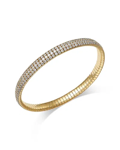 Bloomingdale's Fine Collection Diamond Pave Stretch Tennis Bracelet In 14k Yellow Gold, 5.0 Ct. T. W.