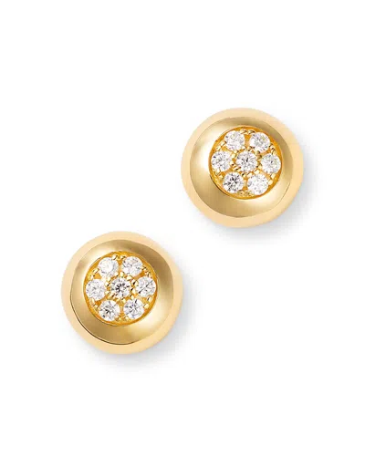Bloomingdale's Fine Collection Diamond Pave Stud Earrings In 14k Yellow Gold, 0.25 Ct. T. W.