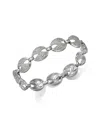 Bloomingdale's Fine Collection Diamond Pave Unisex Mariner Link Bracelet In 14k White Gold, 2.0 Ct. T. W. In White