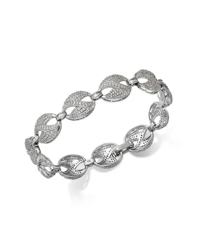 Bloomingdale's Fine Collection Diamond Pave Unisex Mariner Link Bracelet In 14k White Gold, 2.0 Ct. T. W.