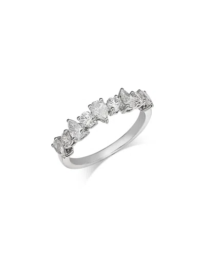 Bloomingdale's Fine Collection Diamond Pear & Round Band In 18k Gold, 1.02 Tcw In Metallic