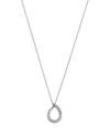 Bloomingdale's Fine Collection Diamond Pear Shaped Pendant Necklace In 14k White Gold, 0.50 Ct. T. W. In White
