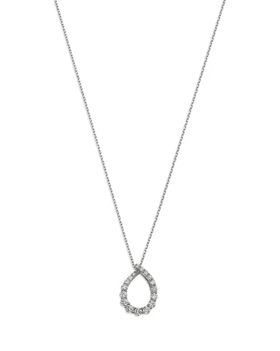 Bloomingdale's Fine Collection Diamond Pear Shaped Pendant Necklace In 14k White Gold, 0.50 Ct. T. W.