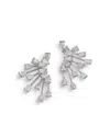 Bloomingdale's Fine Collection Diamond Pear Spray Statement Earrings In 18k White Gold, 3.72 Ct. T. W. In White