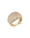Bloomingdale's Fine Collection Diamond Round & Baguette Dome Ring In 14k Yellow Gold, 2.0 Ct. T. W. In Gold