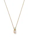Bloomingdale's Fine Collection Diamond Round & Emerald Cut Pendant Necklace In 14k Yellow Gold, 0.33 Ct. T. W. In Gold