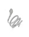 Bloomingdale's Fine Collection Diamond Snake Ring In 14k White Gold, 1.14 Ct. T. W.