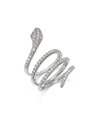 Bloomingdale's Fine Collection Diamond Snake Ring In 14k White Gold, 1.14 Ct. T. W.
