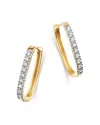 Bloomingdale's Fine Collection Diamond Square Hoop Earrings In 14k Yellow Gold - Exclusive In Gold