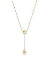 Bloomingdale's Fine Collection Diamond Star Of David & Hamsa Hand Lariat Necklace In 14k Yellow Gold, 0.15 Ct. T. W. In Gold