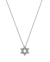 Bloomingdale's Fine Collection Diamond Star Of David Pendant Necklace In 14k White Gold, 0.14 Tcw In White