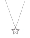 Bloomingdale's Fine Collection Diamond Star Pendant Necklace In 14k White Gold, 0.25 Ct. T. W. In White