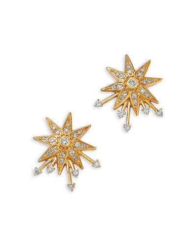 Bloomingdale's Fine Collection Diamond Starburst Drop Earrings In 14k Yellow Gold, 0.24 Ct. T. W.