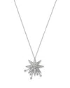 Bloomingdale's Fine Collection Diamond Starburst Pendant Necklace In 14k White Gold, 1.23 Ct. T. W. In White
