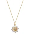Bloomingdale's Fine Collection Diamond Starburst Pendant Necklace In 14k Yellow Gold, 0.15 Ct. T. W. In Gold