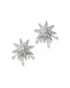 Bloomingdale's Fine Collection Diamond Starburst Statement Earrings In 14k White Gold. 0.79 Ct. T. W. In White