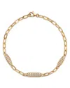 Bloomingdale's Fine Collection Diamond Station Bracelet In 14k Yellow Gold, 0.34 Ct. T. W. In Gold