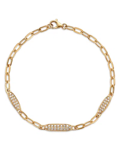 Bloomingdale's Fine Collection Diamond Station Bracelet In 14k Yellow Gold, 0.34 Ct. T. W.