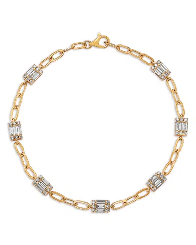 Bloomingdale's Fine Collection Diamond Station Bracelet In 14k Yellow Gold, 0.83 Ct. T. W.