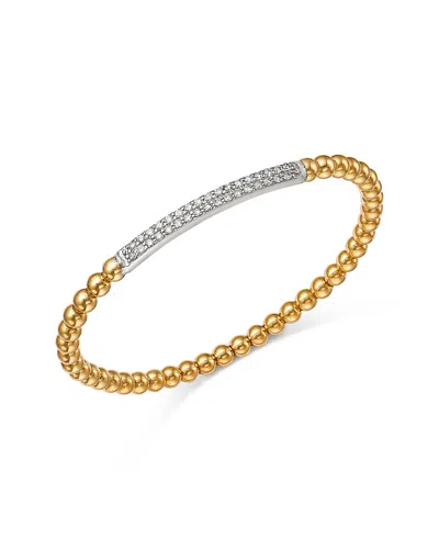 Bloomingdale's Fine Collection Diamond Stretch Beaded Bracelet In 14k Yellow Gold, 0.5 Ct. T. W.