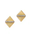 Bloomingdale's Fine Collection Diamond Stud Earrings In Textured 14k Yellow Gold, 0.15 Ct. T. W. In Gold