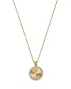 Bloomingdale's Fine Collection Diamond Sunray Disc Pendant Necklace In 14k Yellow Gold, 0.16 Ct. T. W.