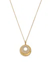 Bloomingdale's Fine Collection Diamond Sunray Texture Circle Pendant Necklace In 14k Yellow Gold, 0.50 Ct. T. W.