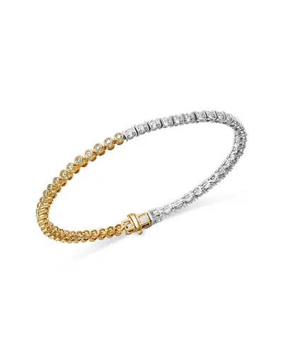 Bloomingdale's Fine Collection Diamond Tennis Bracelet In 14k Yellow & White Gold, 2.0 Ct. T. W. In Gold/white