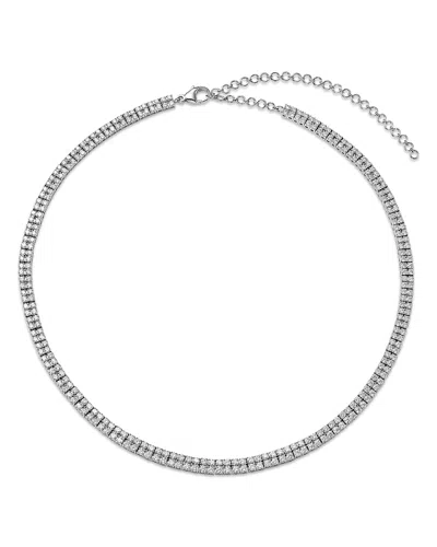 Bloomingdale's Fine Collection Diamond Tennis Necklace In 14k White Gold, 8.0 Tcw In Metallic