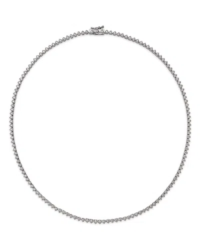 Bloomingdale's Fine Collection Diamond Three Prong Illusion Setting Collar Necklace In 14k White Gold, 2.0 Ct. T. W.