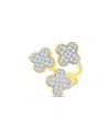 BLOOMINGDALE'S FINE COLLECTION DIAMOND TRIPLE CLOVER RING IN 14K YELLOW GOLD, 0.75 CT. T. W.