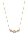 Bloomingdale's Fine Collection Diamond Triple Link Collar Necklace In 14k Yellow Gold, 0.30 Tcw In Gold