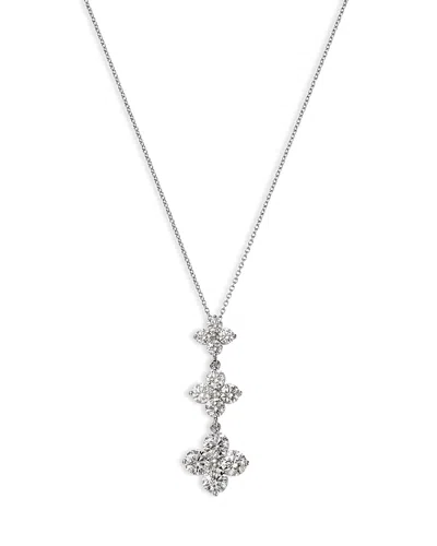 Bloomingdale's Fine Collection Diamond Triple Tier Pendant Necklace In 14k White Gold, 3.5 Tcw